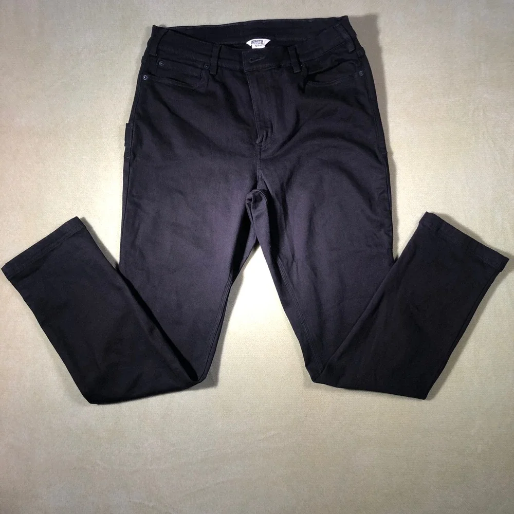Duluth Trading Co Carpenter Pants Womens 12x31 Black Workwear Straight Leg